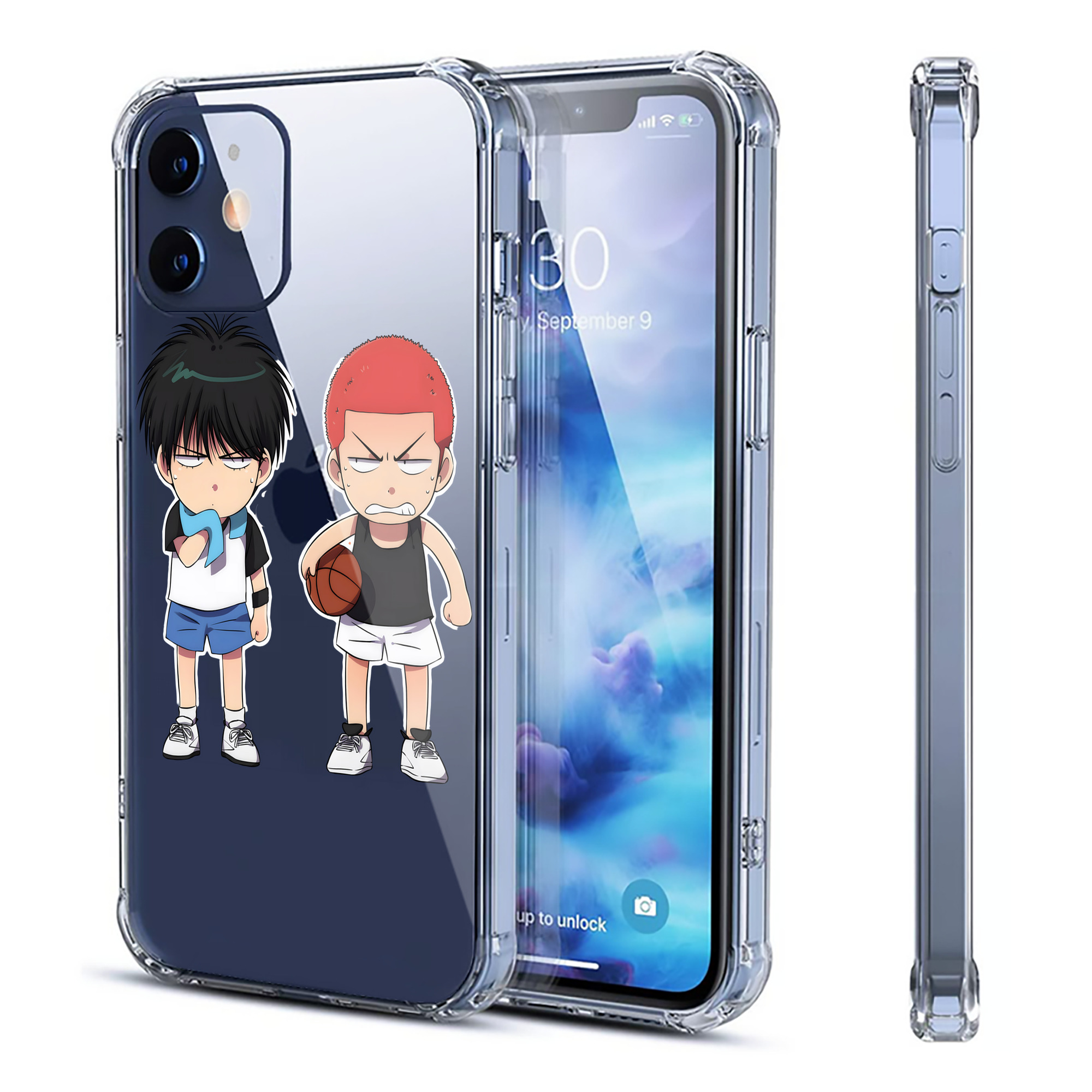 （画像用） SLAM DUNK／スラムダンク 【iPhone 12シリーズ対応】透明スマホケース（クリアソフトケース）